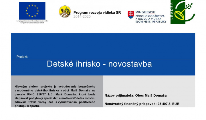 5. fotografia fotogalérie Detské ihrisko-Novostavba