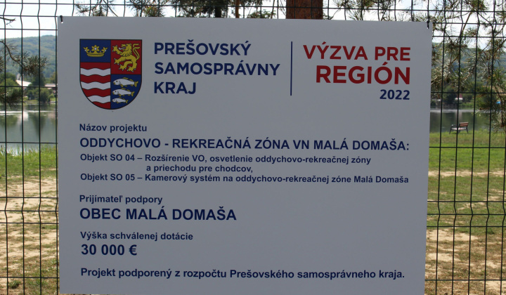 23. fotografia fotogalérie Oddychovo-rekreačná zóna V.N.: Objekt SO 04 - Rozšírenie VO, osvetlenie oddychovo-rekreačnej zóny a priechodu pre chodcov; Objekt SO 05 - Kamerový systém na oddychovo-rekreačnej  Malá Domaša